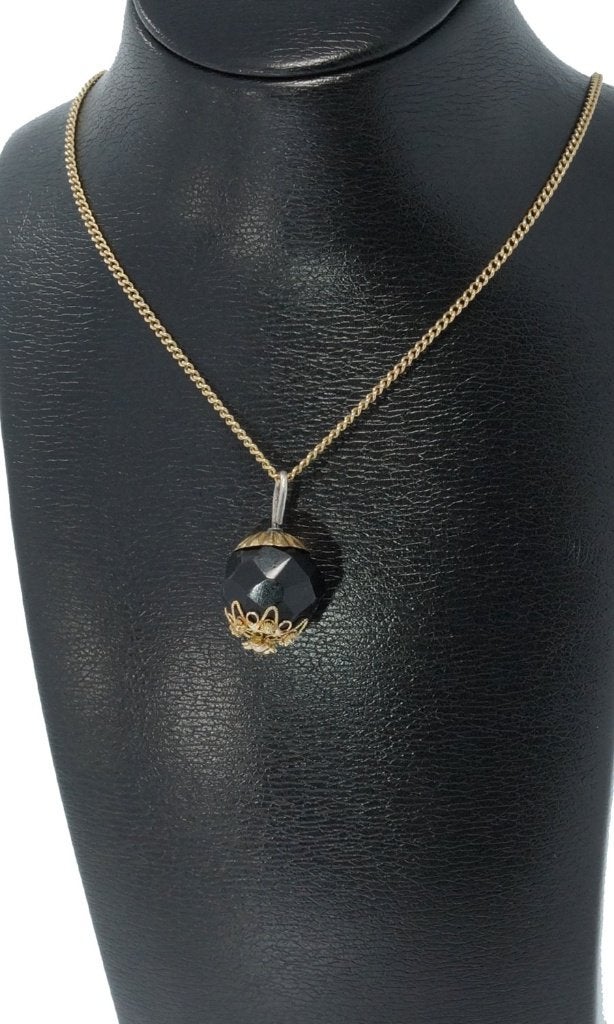 Git kraal 14k ketting hanger goud zeeland antiek hollands, Ophalen of Verzenden, Goud, Hanger, Met edelsteen