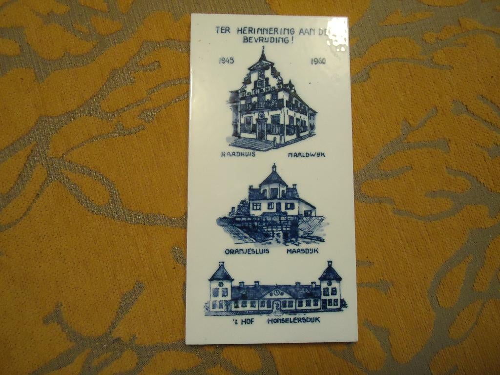 Naaldwijk Tegel 1945-1960 herinnering Delft's blauw, Verzenden