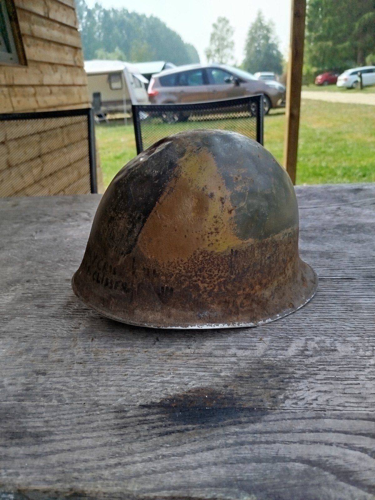 Usa camo helm wo2 origineel, Verzamelen, Militaria | Tweede Wereldoorlog, Ophalen of Verzenden, Amerika, Helm of Baret
