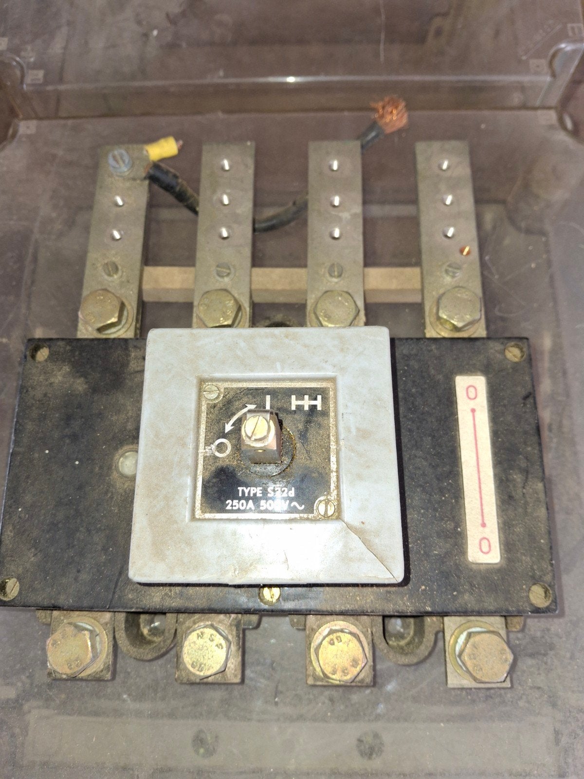 Oude hoofdschakelaar 250A 500V - Type S32d, Ophalen, Gebruikt, Overige merken, Schakelaar