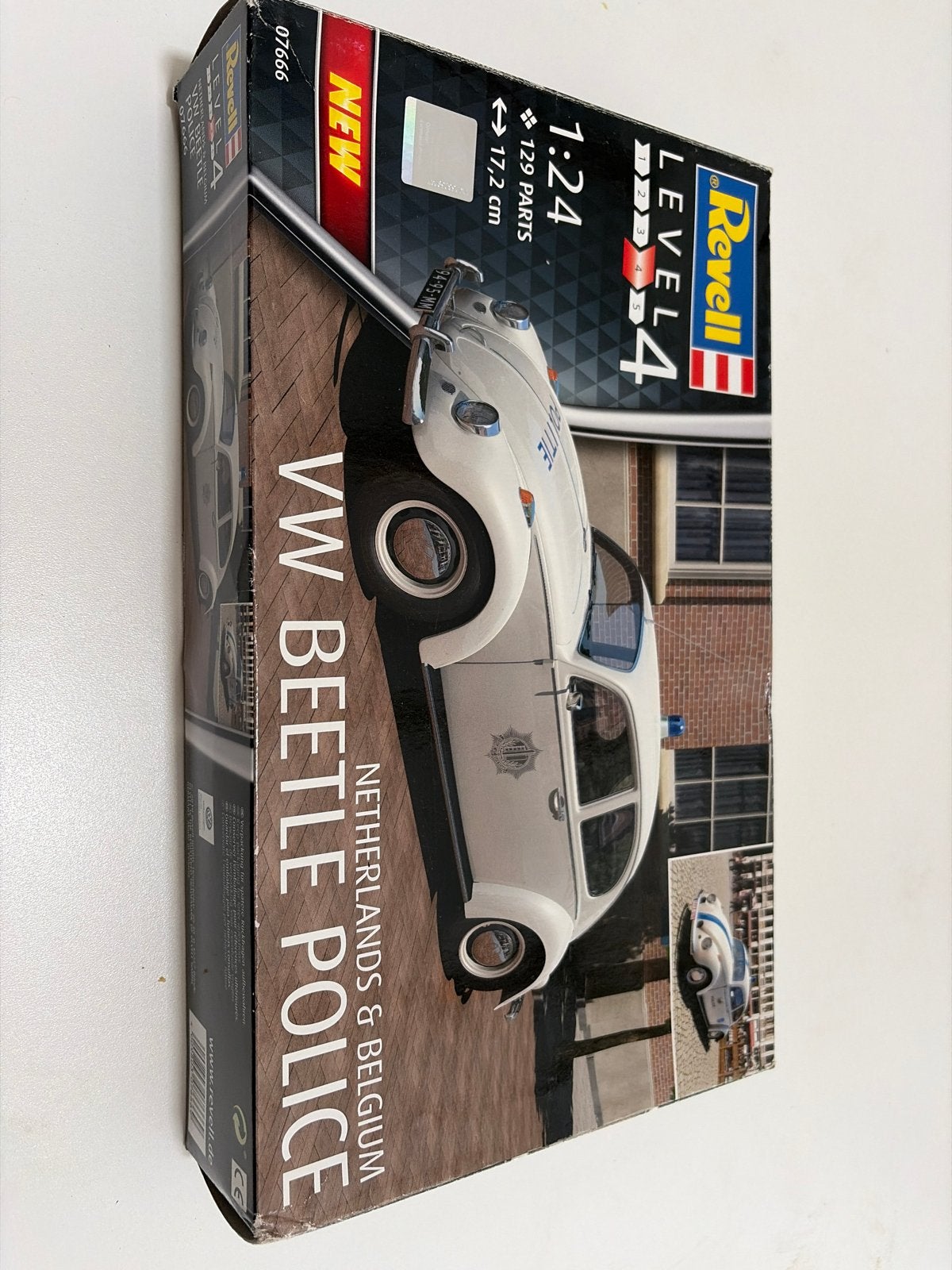 Revell VW Kever Politie Modelbouw Kit 1:24 - Nieuw in doos, Auto, Nieuw, Ophalen of Verzenden, 1:32 tot 1:50