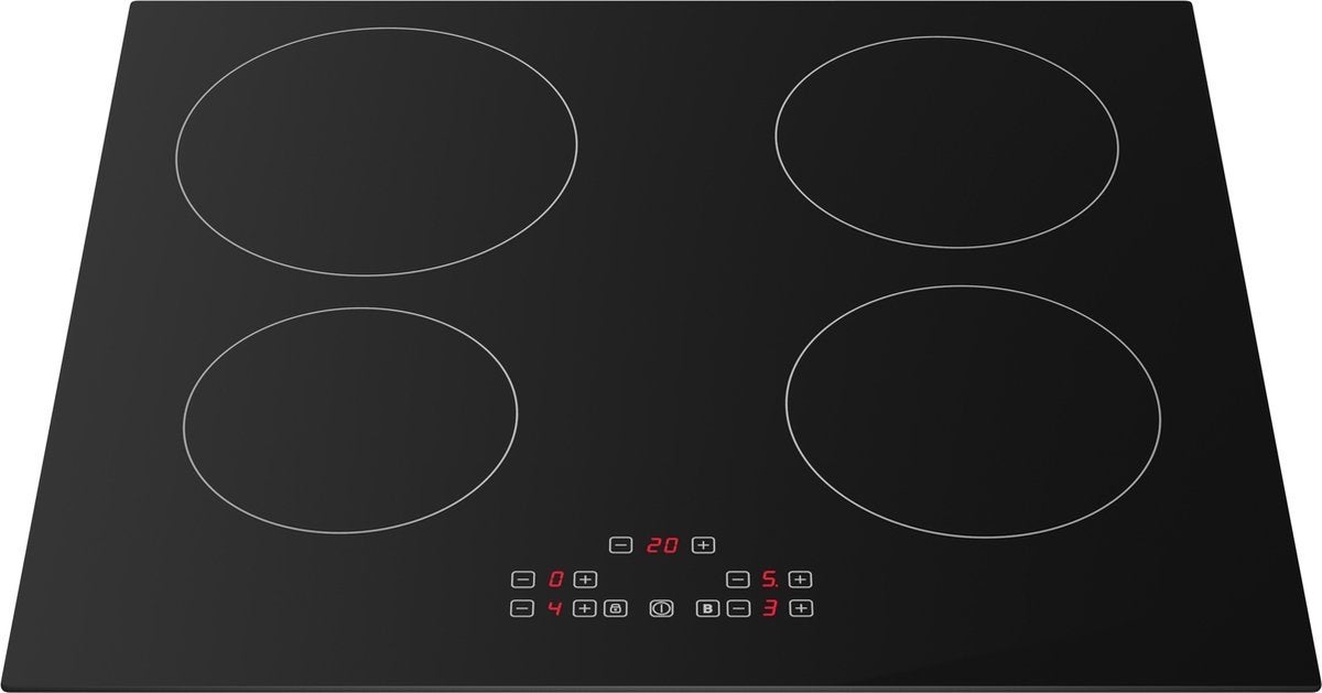 Tomado TIH6001B Inductie kookplaat - 4 zones - Zwart, Nieuw, Inbouw, Inductie, 4 kookzones