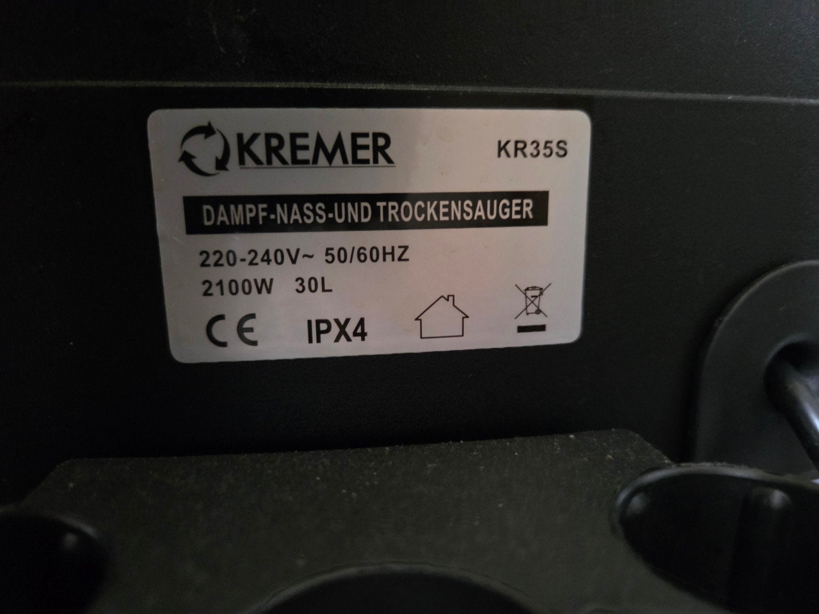 Kremer kr 35s stoomcleaner/ stofzuiger, Ophalen, Nieuw