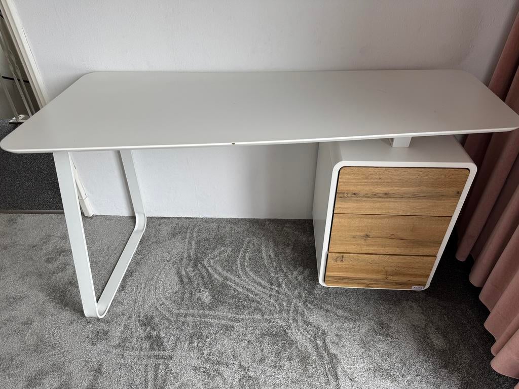 Bureau 140x52x75h, Huis en Inrichting, Bureaus, Ophalen, Gebruikt, 52 cm, Hout