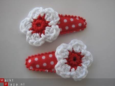 peuter haarspeldjes Polkadot (rood), Ophalen of Verzenden, Nieuw