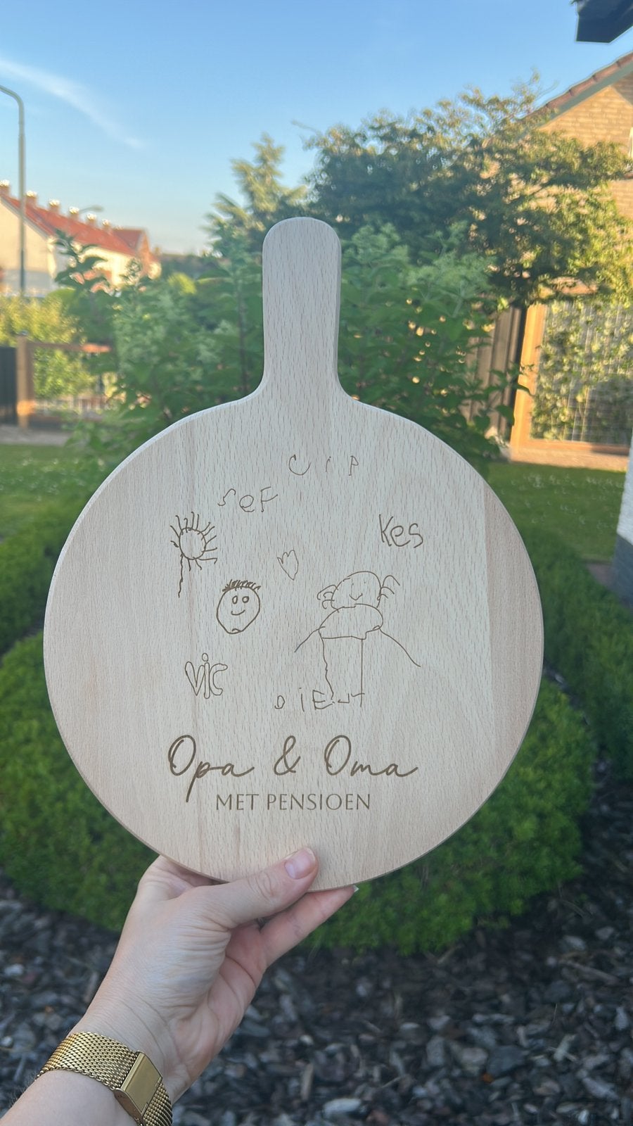 Gegraveerde borrelplanken, Ophalen of Verzenden, Nieuw, Feestartikel