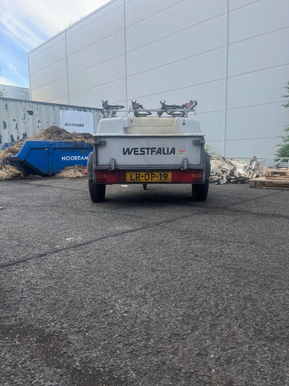 Westfalia aanhanger met fietsendrager, Auto diversen, Aanhangers en Bagagewagens, Ophalen, Zo goed als nieuw