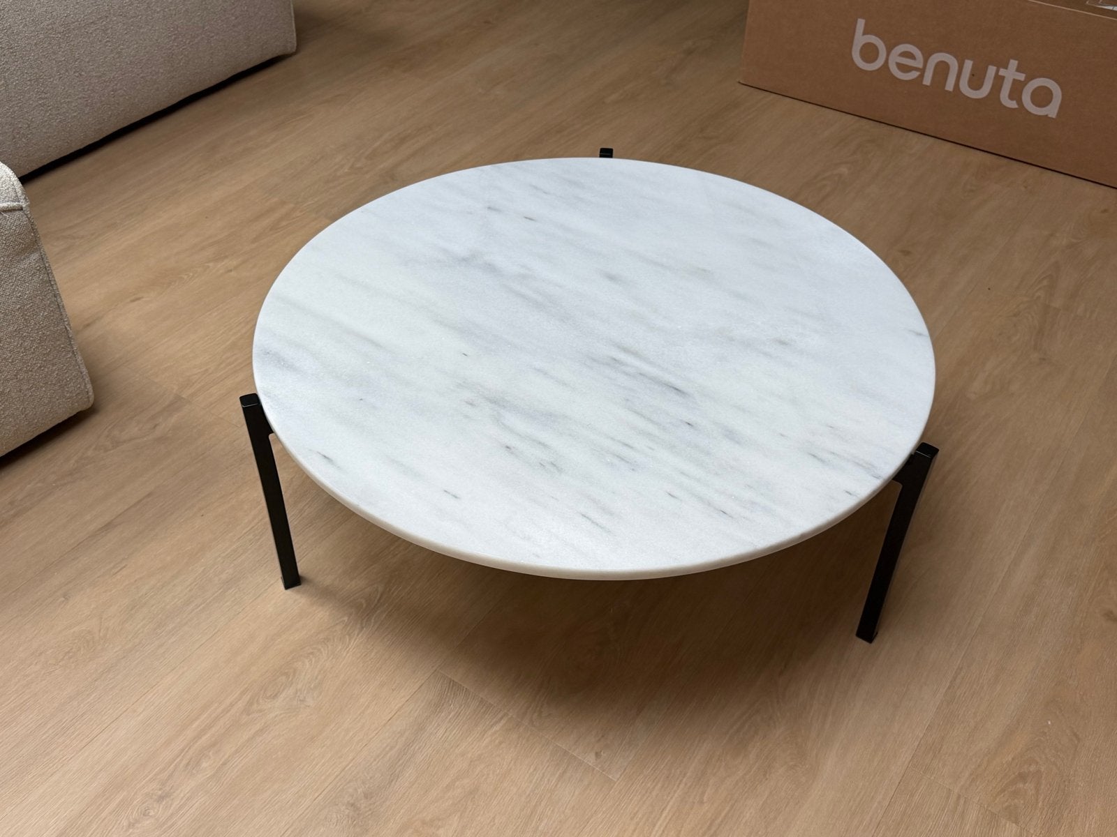 Marmeren Sidetable - Rond, 80cm diameter, 30cm hoog, Ophalen, Overige materialen, Rond, 50 tot 100 cm