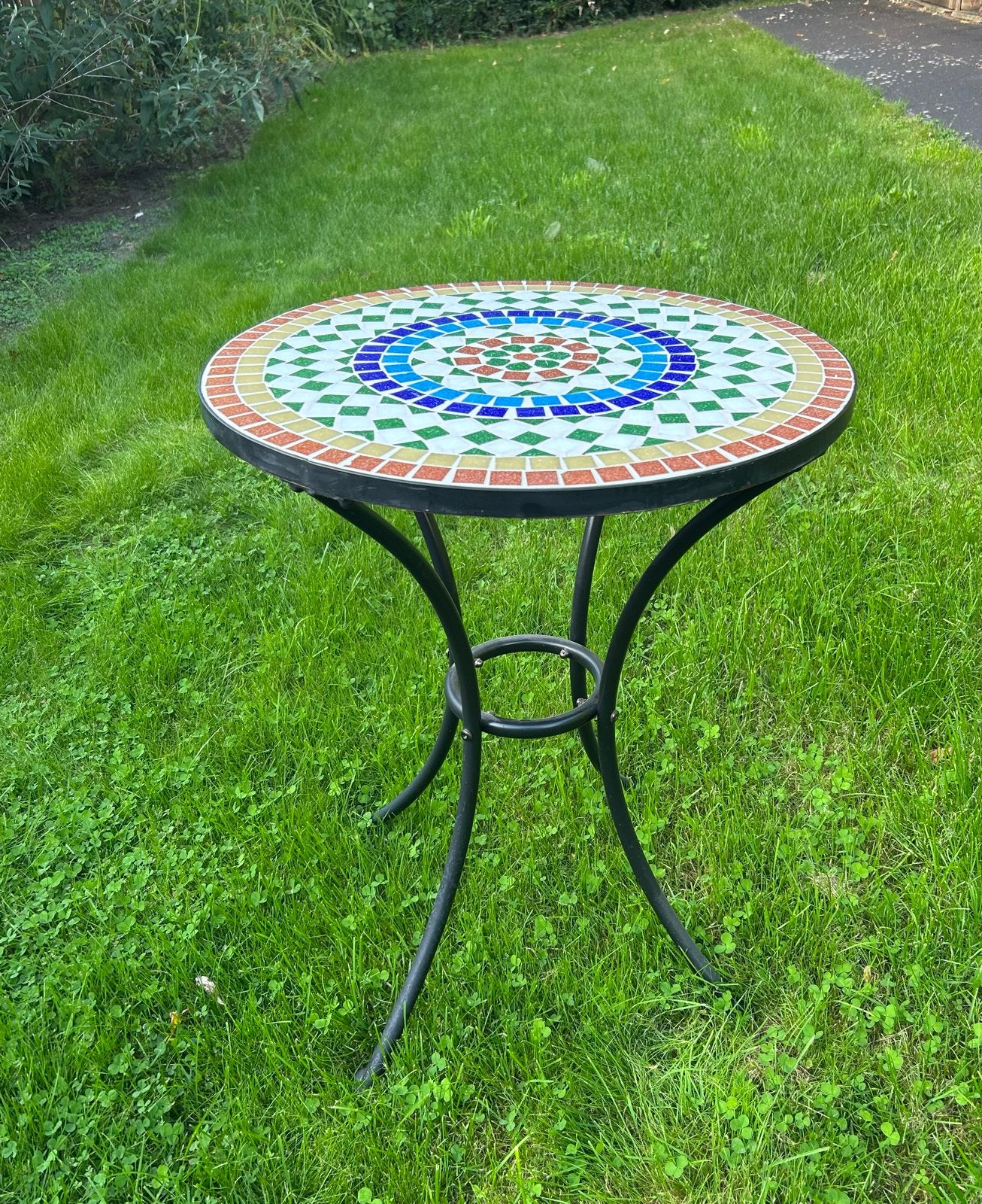 Mozaïek tuintafel rond - Ø 60 cm, H 72 cm