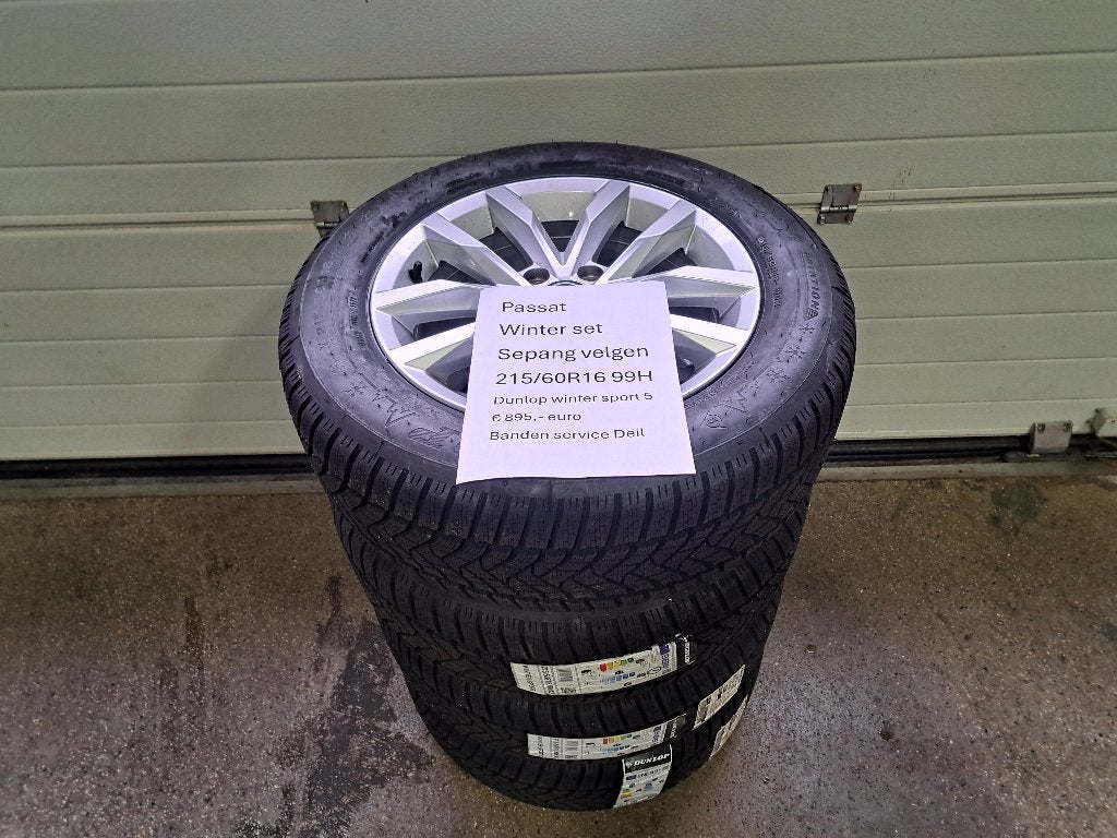 Origineel Passat winterset 215/60R16 99H nieuw Sepang velgen, Ophalen, 16 inch, Banden en Velgen, Nieuw