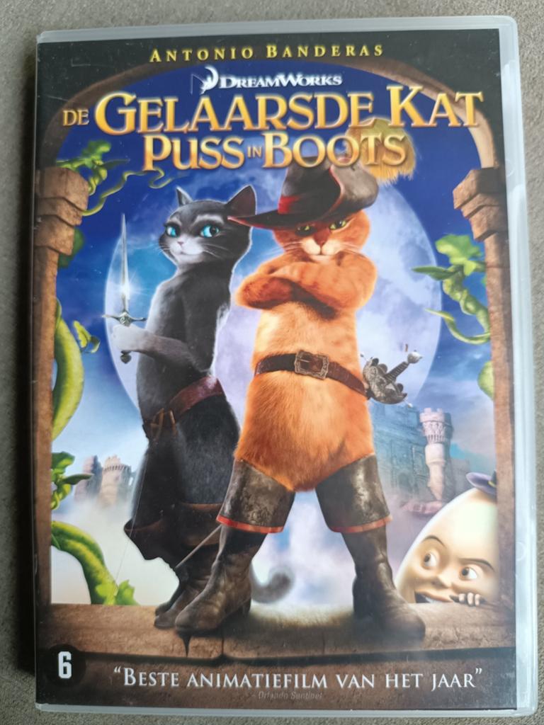 De Gelaarsde Kat - DVD - Animatie / Avontuur, Vanaf 6 jaar, Ophalen of Verzenden, Amerikaans, Tekenfilm