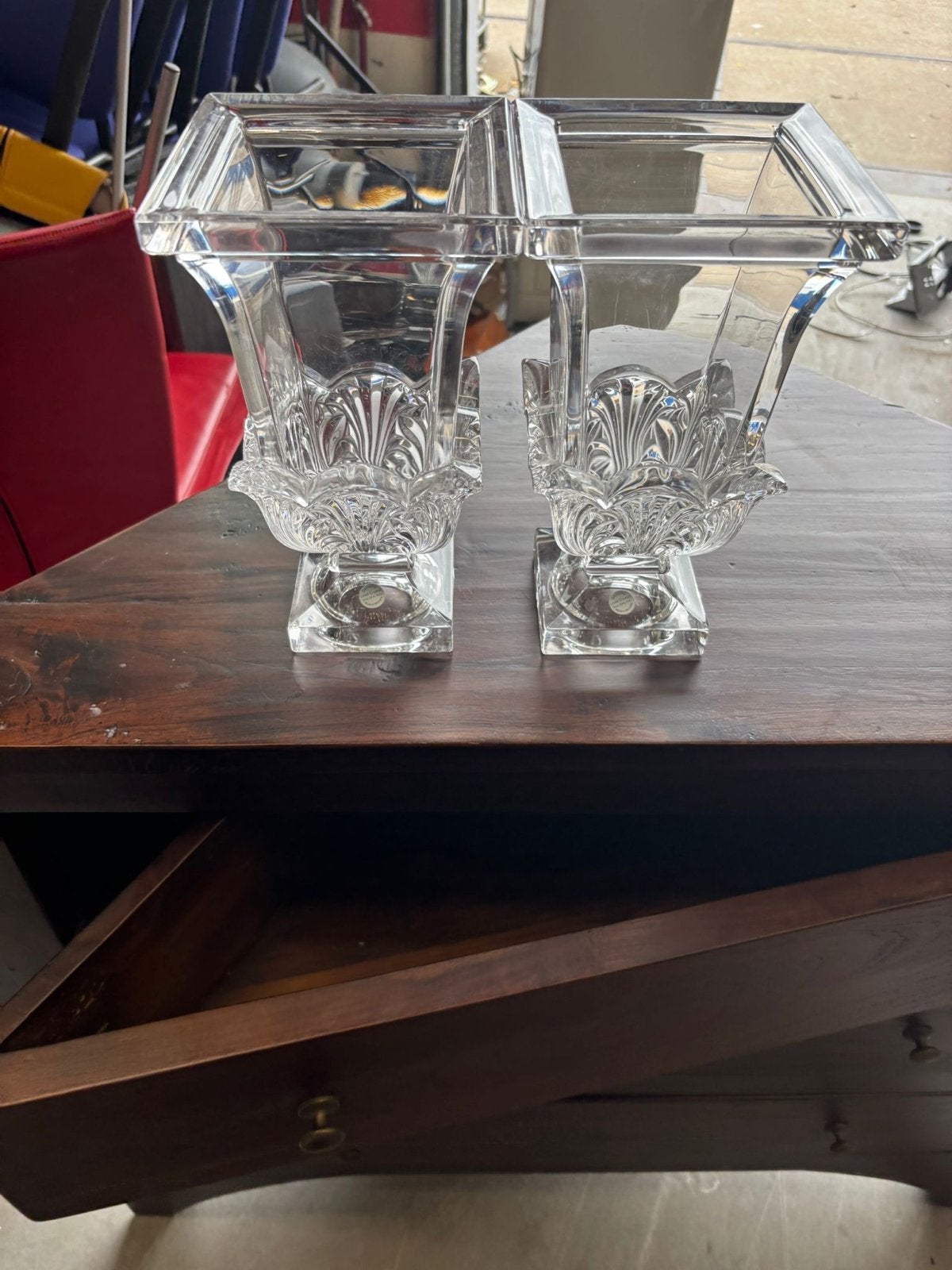 Set van 2 Kristallen Vazen - Genuine Lead Crystal, Ophalen