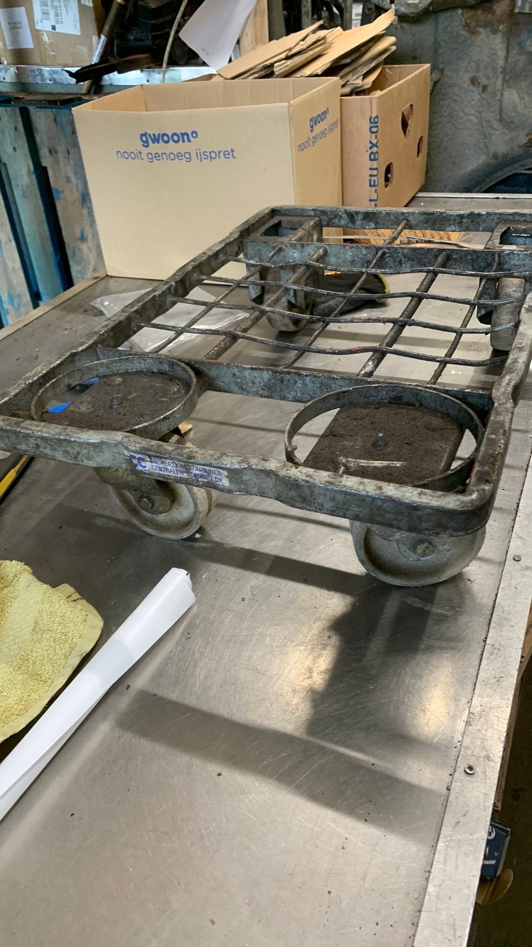 10 x trolly 10 euro per  stuk sterk dolly rolpateau, 100 liter of meer, Ophalen, Transportkar