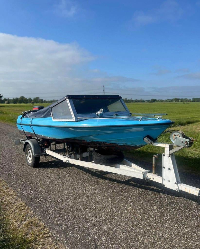 Speedboot 30 pk yamaha 2 takt, Watersport en Boten, Speedboten, Ophalen, Met afstandsbediening, Zo goed als nieuw, Minder dan 70 pk