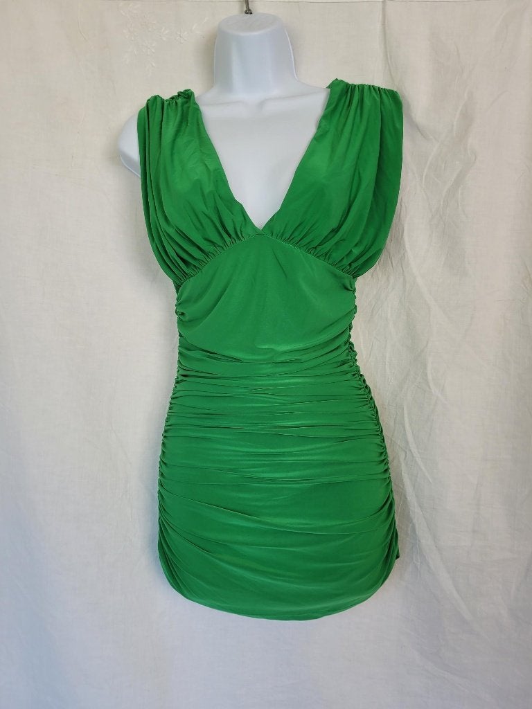 Mooie groene minijurk mt M merk True Light USA, ., Ophalen of Verzenden, Zo goed als nieuw, .