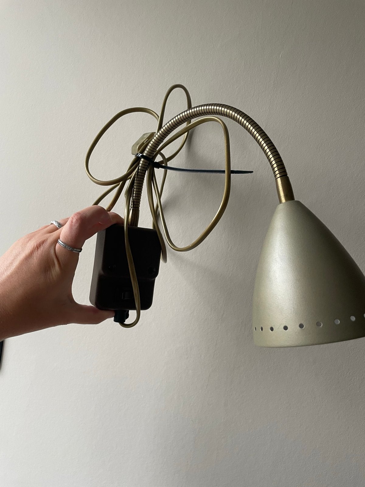 Retro wandlamp met flexibele arm, Ophalen of Verzenden