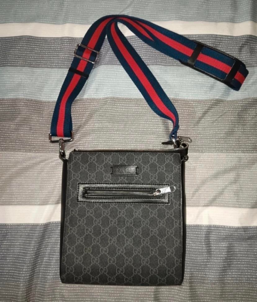 Gucci messenger bag, Ophalen of Verzenden, Gebruikt, Zwart