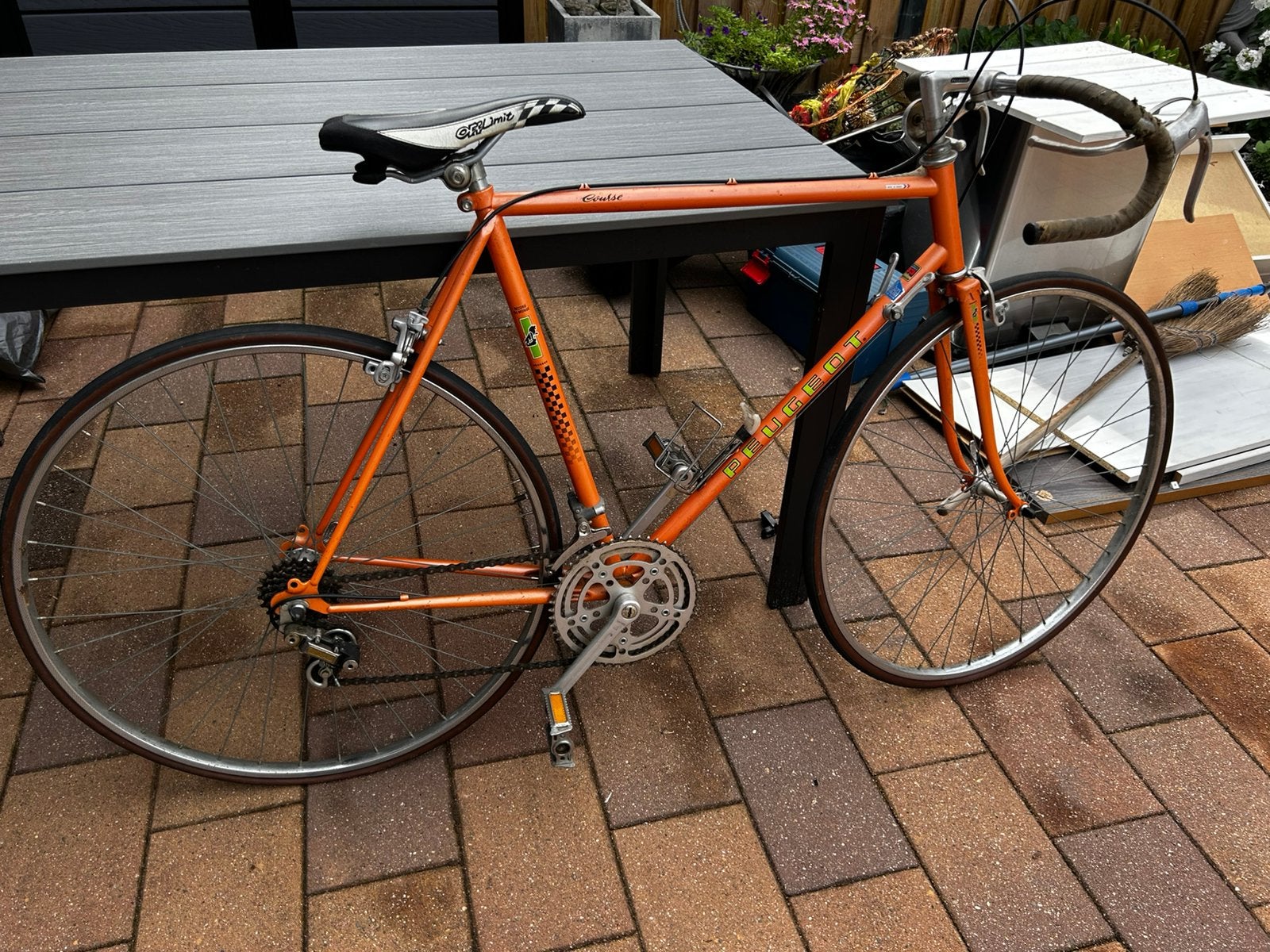 Oude racefiets Peugeot, Fietsen en Brommers, Fietsen | Oldtimers, 55 tot 59 cm, Ophalen, Velgrem, Jaren '60 of nieuwer