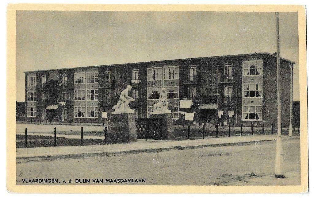 AK Vlaardingen - v.d. Duijn van Maasdamplein, Ophalen of Verzenden, 1940 tot 1960, Ongelopen, Zuid-Holland
