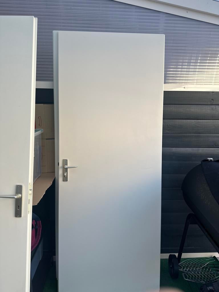 3 Opdek Binnendeuren incl beslag, Doe-het-zelf en Verbouw, Deuren en Horren, Gebruikt, Binnendeur, 200 tot 215 cm, 80 tot 100 cm