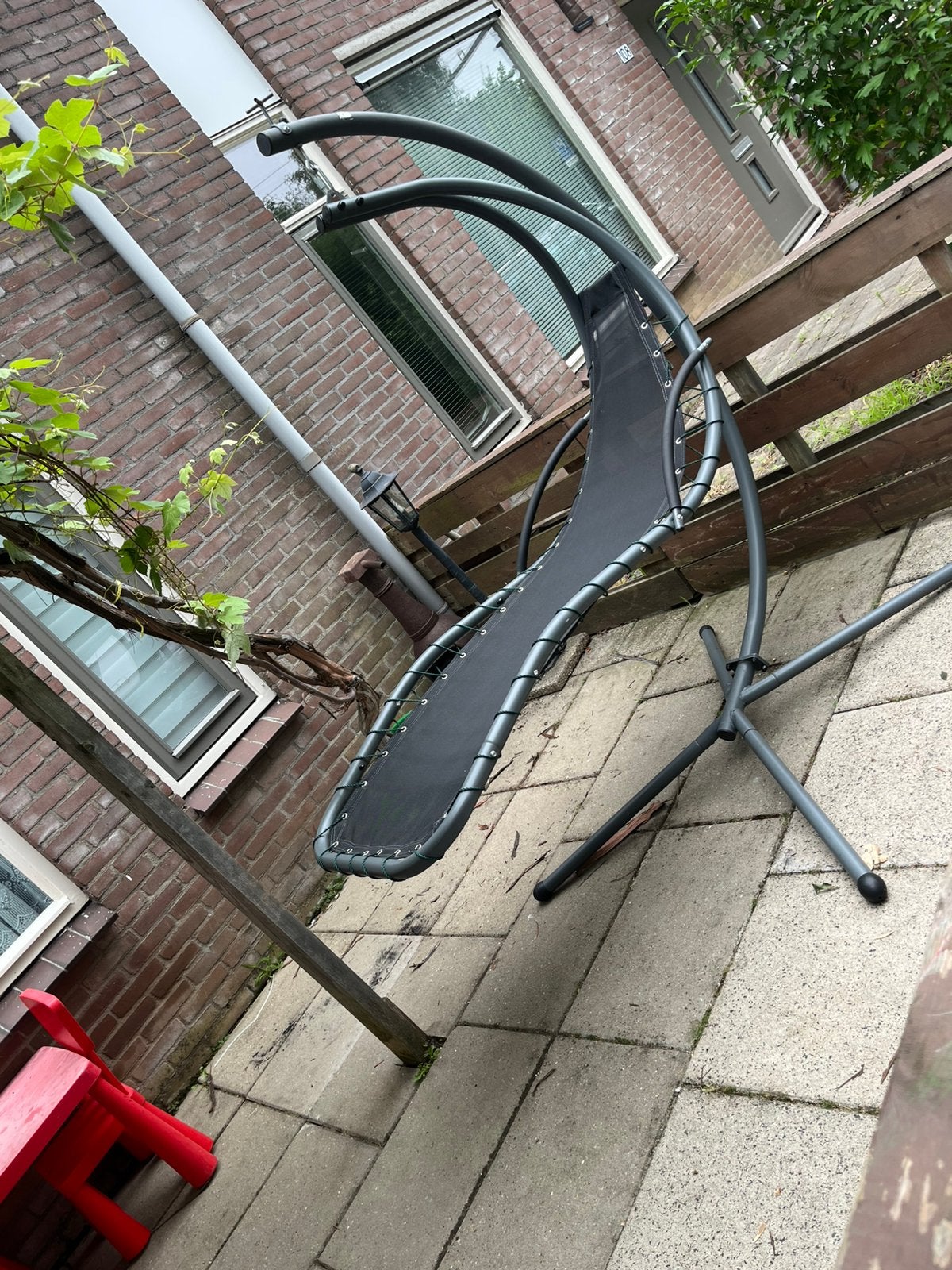 Comfortabale Hangstoel, Ophalen, Zo goed als nieuw, Met standaard, Eenpersoons