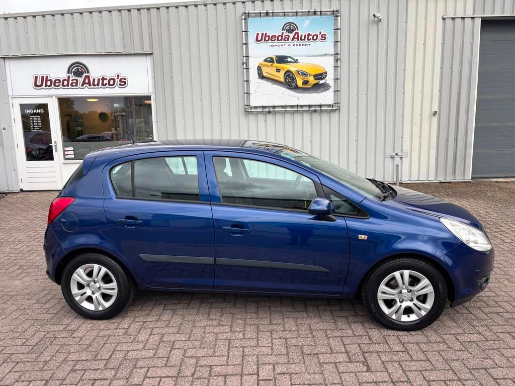 Opel Corsa 1.4-16V Enjoy ---NL AUTO KM 77101 NAP--5 DEURS 42, Voorwielaandrijving, Gebruikt, Zwart, 4 cilinders