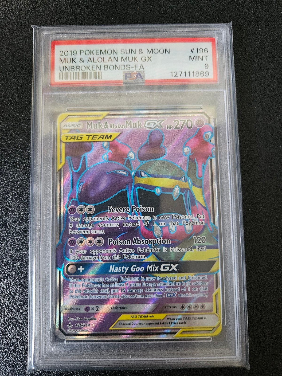 Muk & Alolan Muk GX Unbroken Bonds PSA 9, Verzenden, Nieuw