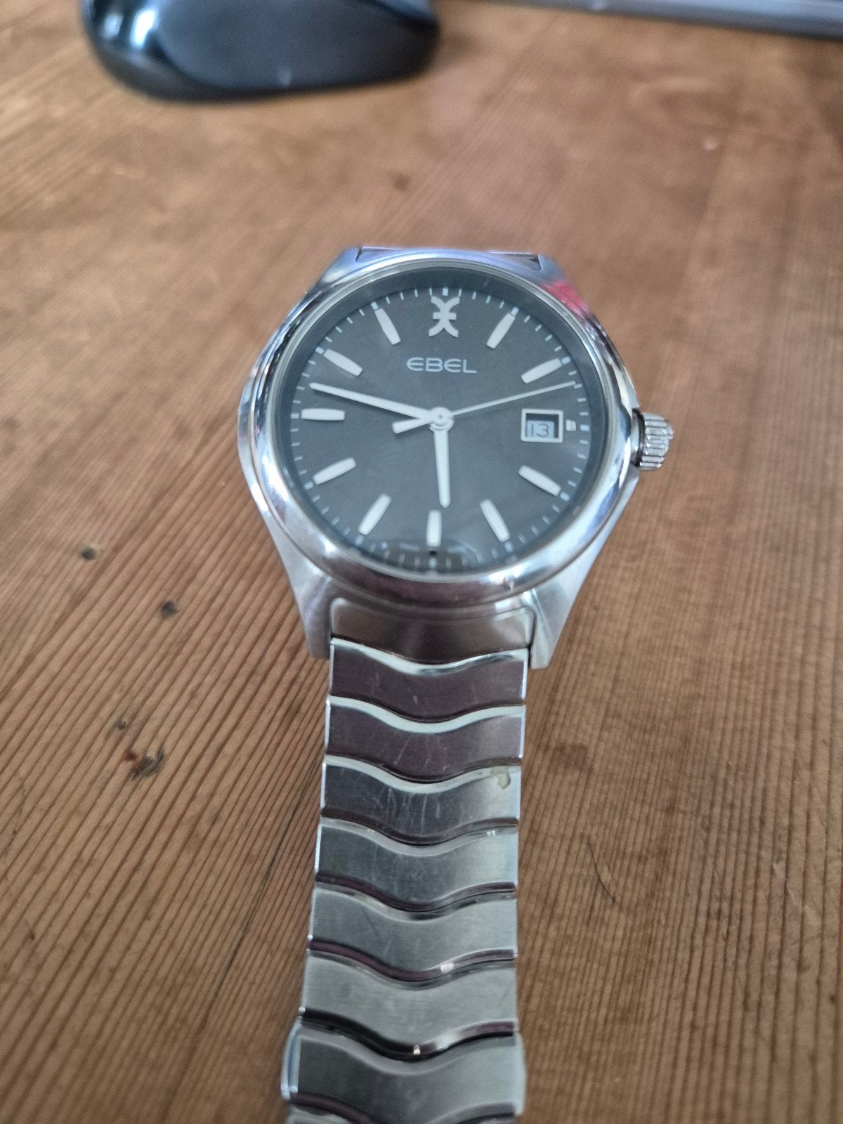 Ebel horloge - Klassiek en elegant ebel wave horloge quarts, Overige merken, Staal, Gebruikt, Staal