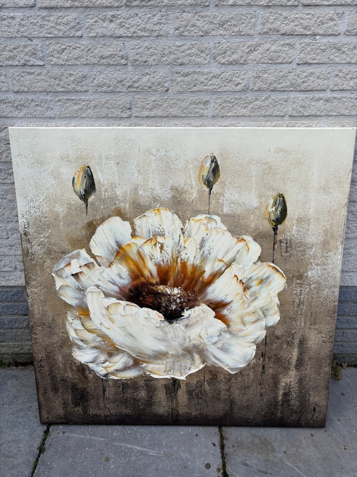 3 D bloemenschilderij, Ophalen, 3D-effect, Overige materialen, Overige technieken