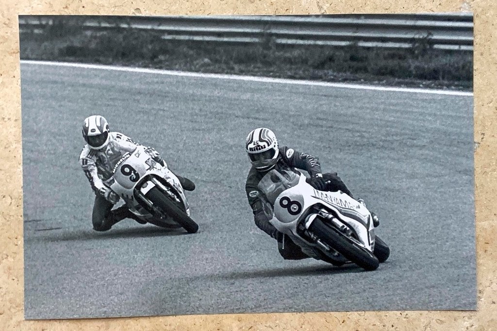 Org z/w foto 20x30 cm J Middelburg-B v Dulmen GP Zweden '81, Verzenden, Nieuw, Motoren