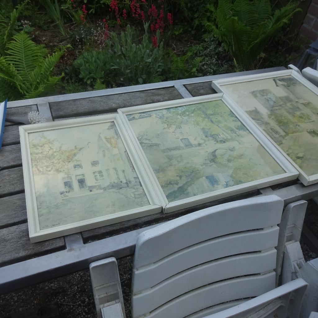 Prachtige antieke aquarellen van Herman Borgman van Thorn, Antiek en Kunst, Kunst | Schilderijen | Klassiek, Ophalen