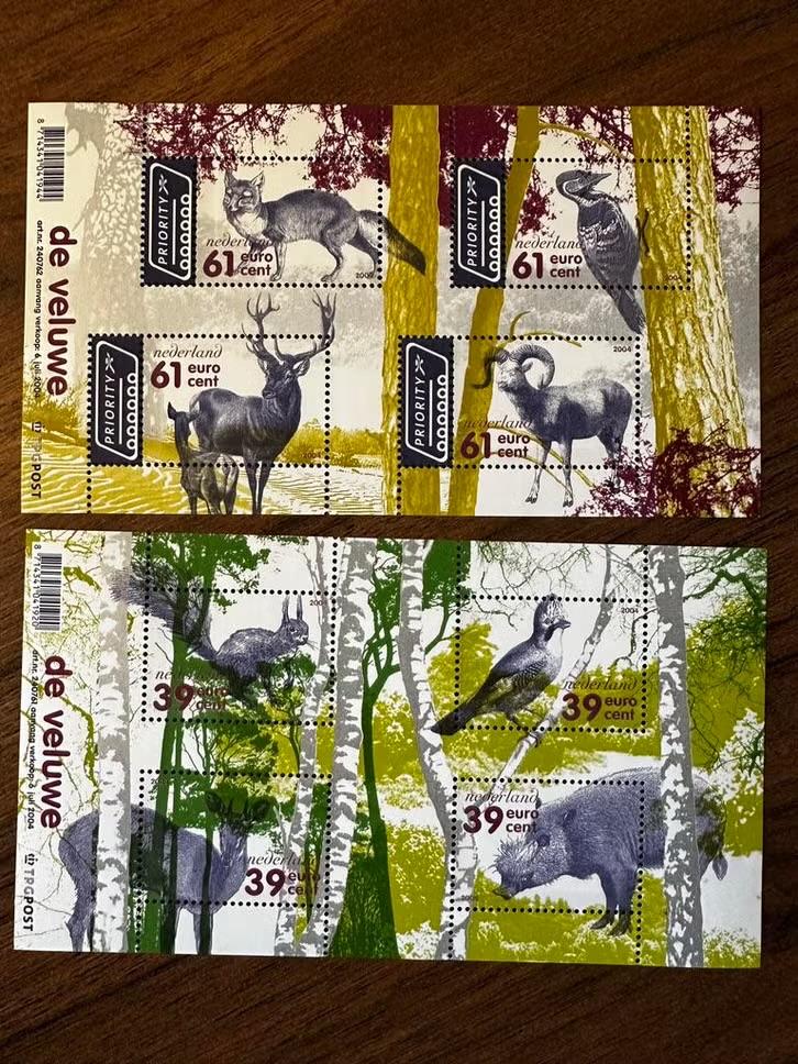 Nederland 2004 Dieren vogels Veluwe Postfris, Postzegels en Munten, Ophalen of Verzenden, Na 1940, Postfris