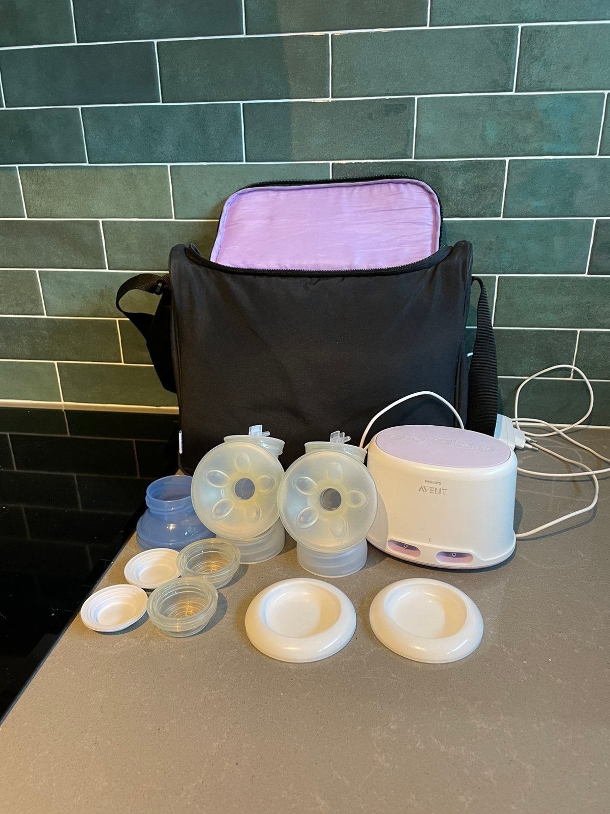Philips Avent Dubbele kolf, gesteriliseerd, Kinderen en Baby's, Babyvoeding en Toebehoren, Ophalen of Verzenden, Zo goed als nieuw