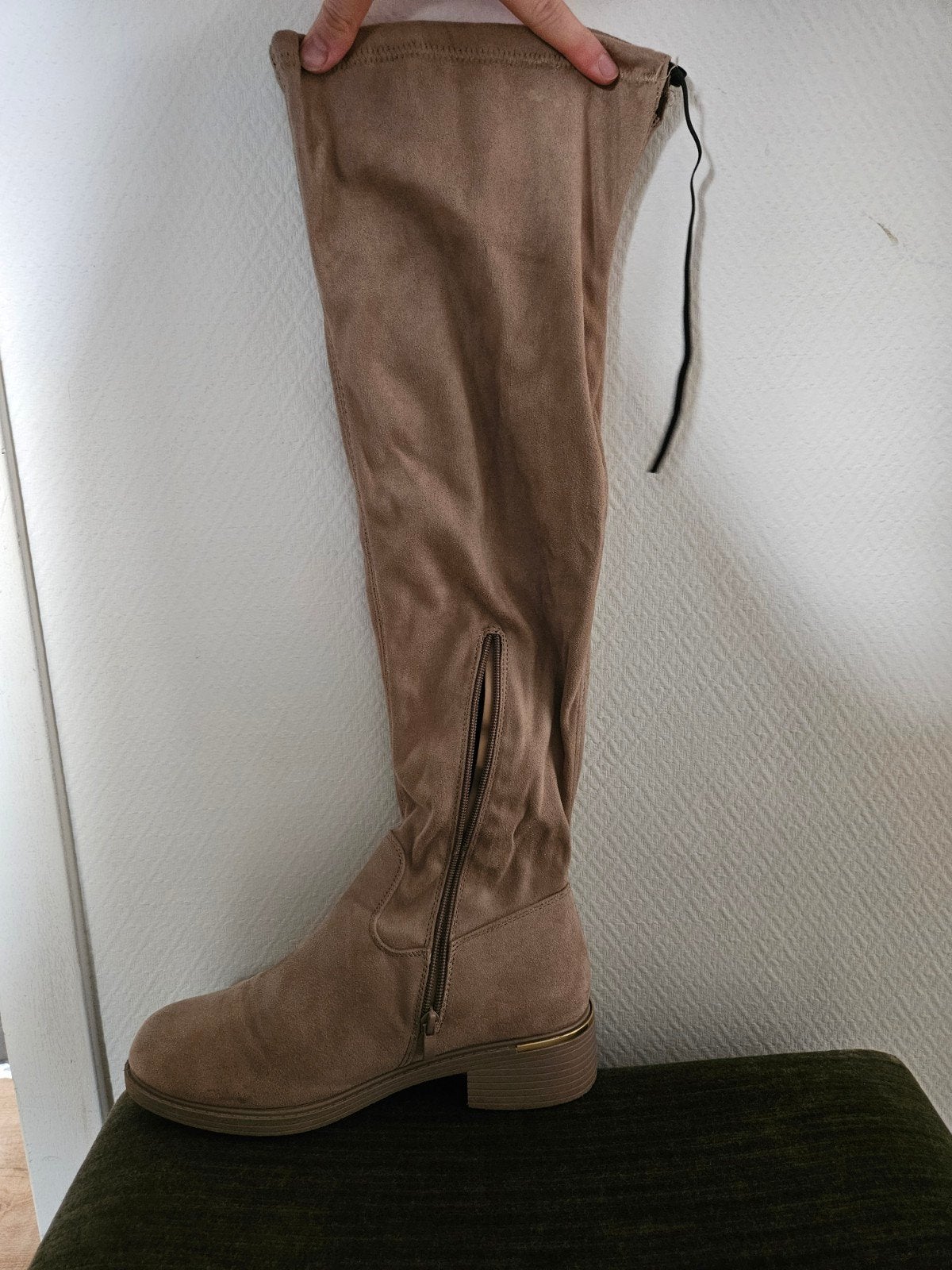 Beige laarzen (over knie), maat 40, Anna Field, Hoge laarzen, Anna Field, Beige, Ophalen of Verzenden