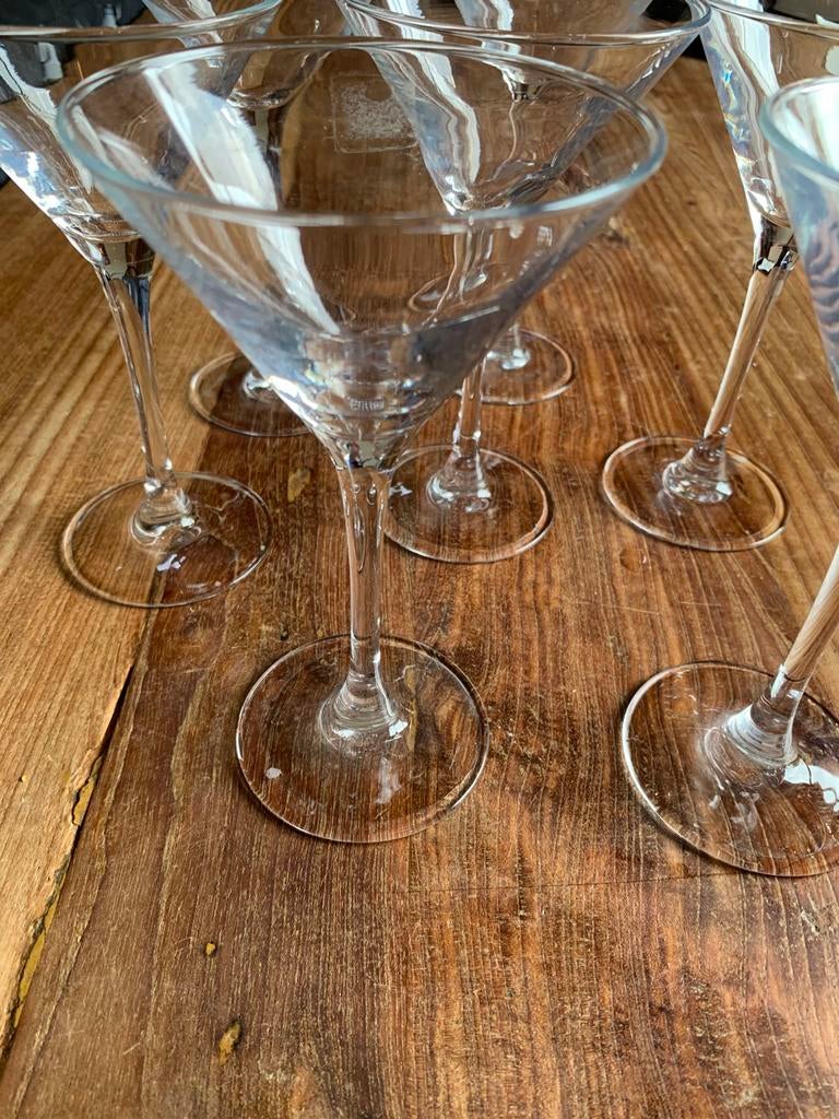 Martini glazen Luminarc 7 stuks, Antiek en Kunst, Ophalen