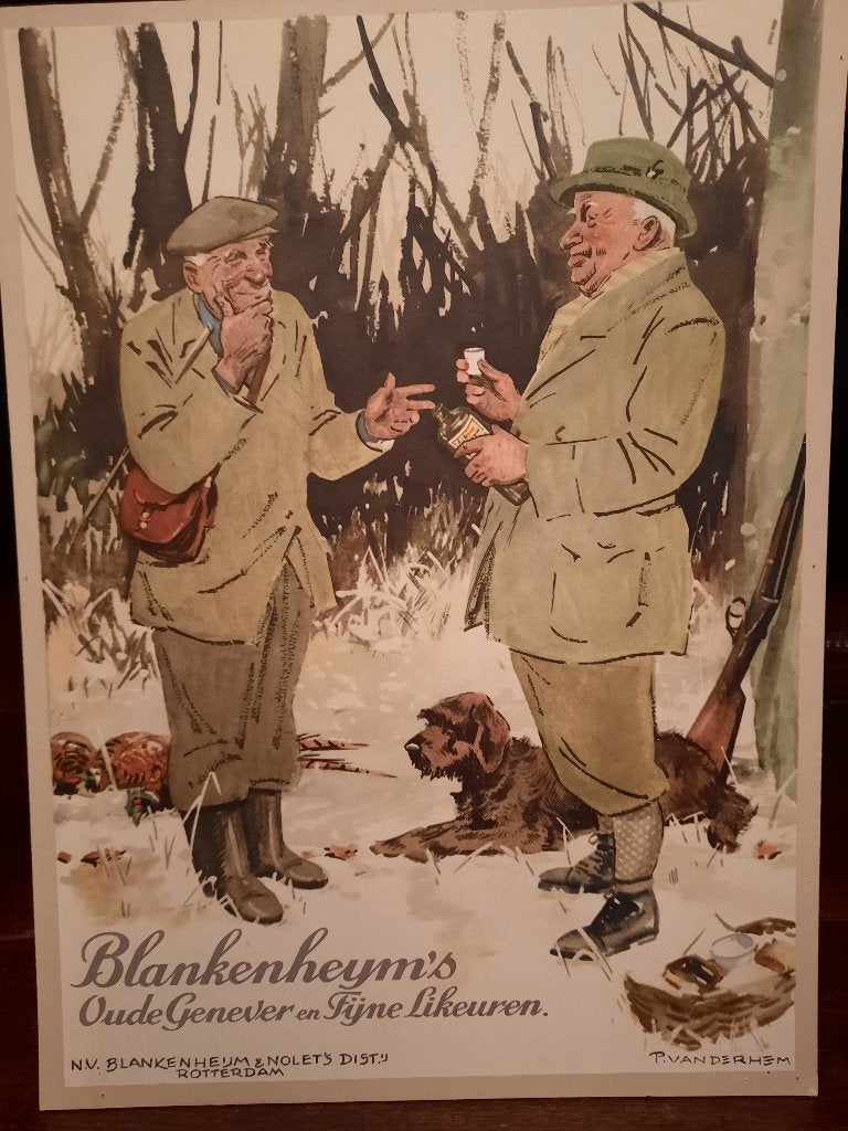 P Vanderhem - Blankenheym's Genever, Ophalen of Verzenden, Reclamebord
