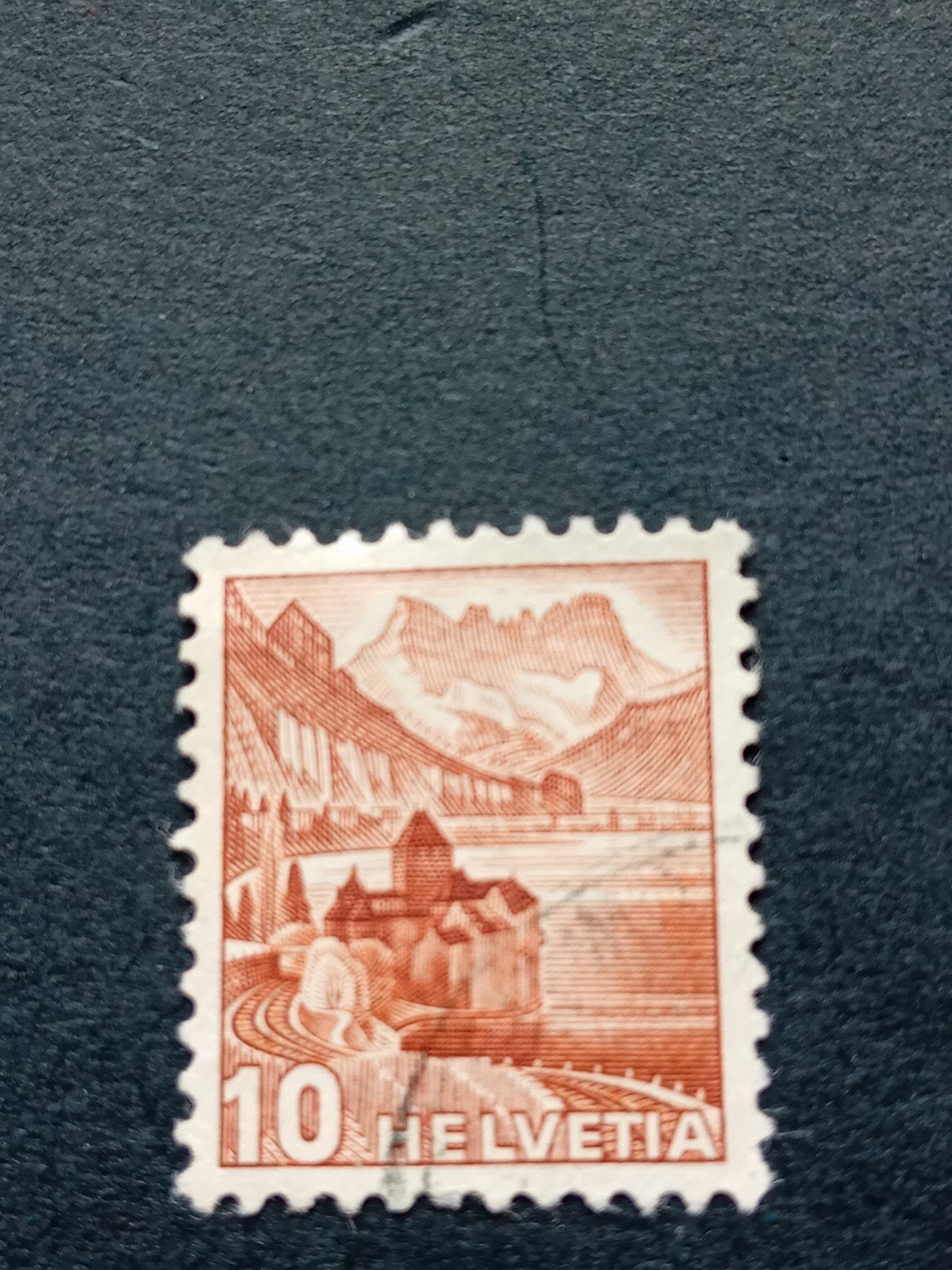 Zeldzame Zwitserse postzegel 'Helvetia' 10 cent, Ophalen of Verzenden, Overige landen
