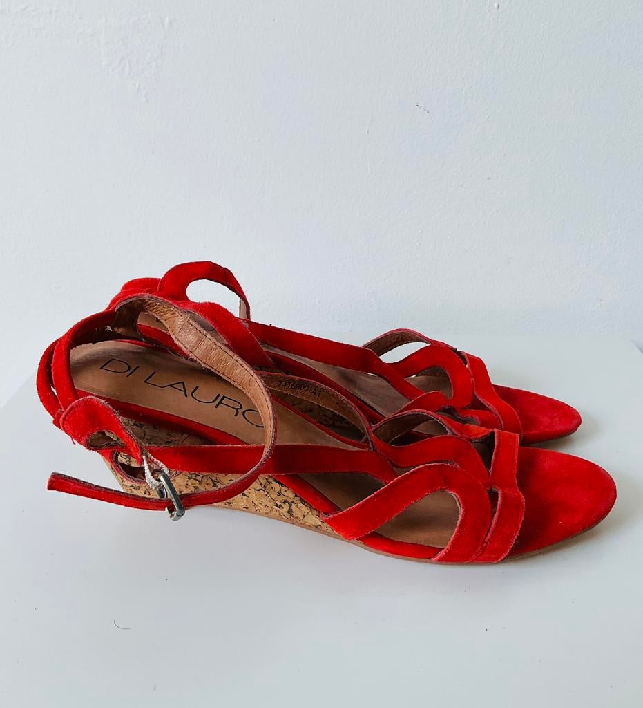 Di Lauro sandaaltjes maat 41, Oranje, Zo goed als nieuw, Sandalen of Muiltjes, Ophalen of Verzenden