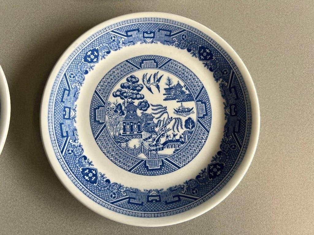 Vintage gebaksbordjes China Town Italy 6 stuks, Antiek en Kunst, Ophalen
