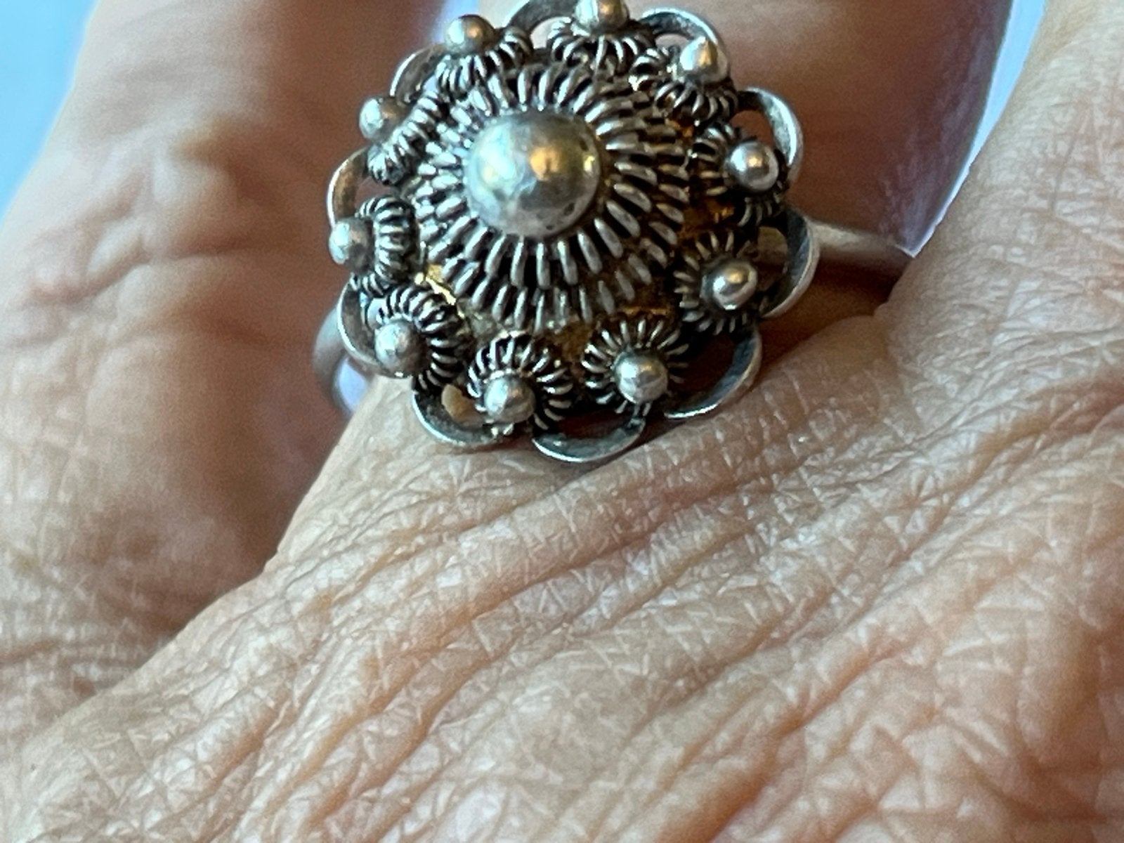 Antieke Zilveren Zeeuwse Ring - Maat 16,5, Verzenden, Dame, Zilver, Zilver