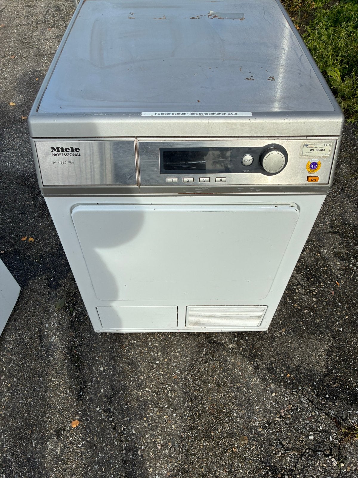 Miele Professional PT 7135 C Plus Wasdroger 6 kg, 4 tot 6 kg, Ophalen, Gebruikt, Condens