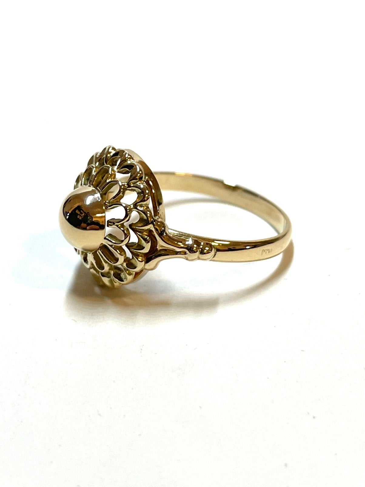 14k gouden ring, 18 tot 19, -, -, Ophalen of Verzenden