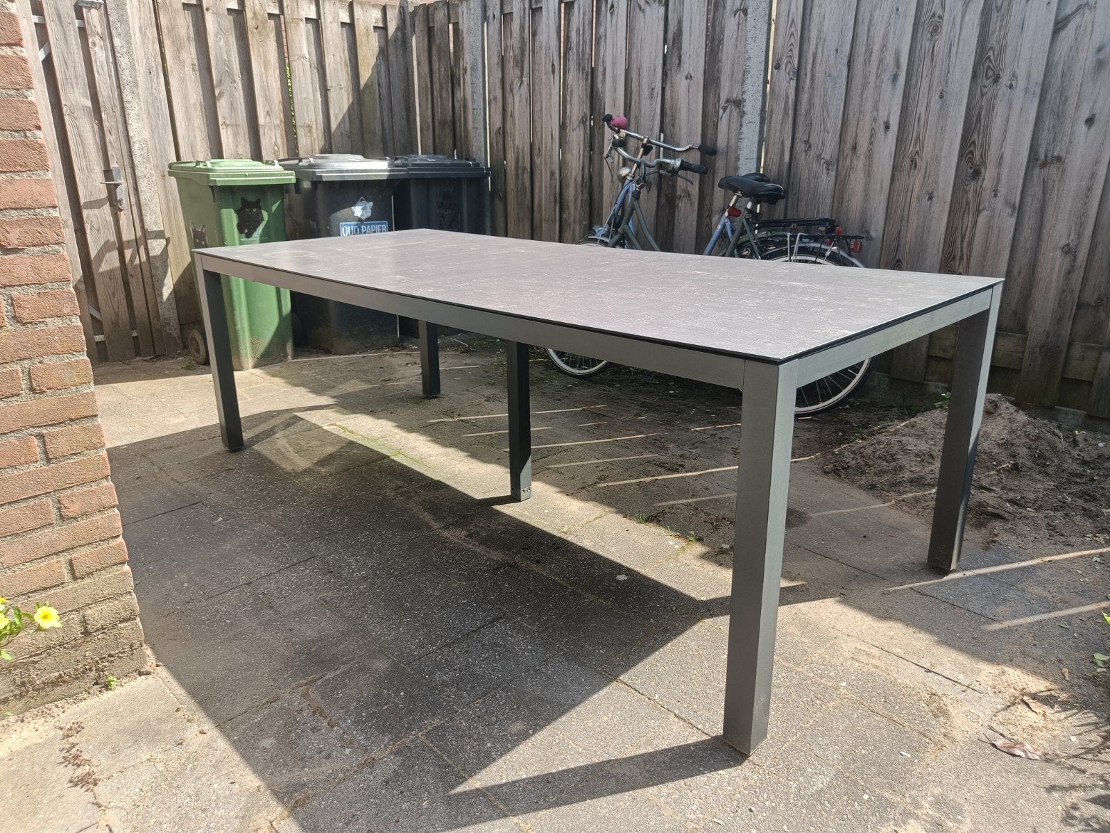 Grote tuintafel - 230x100 cm, Ophalen, Gebruikt, Rechthoekig, Metaal