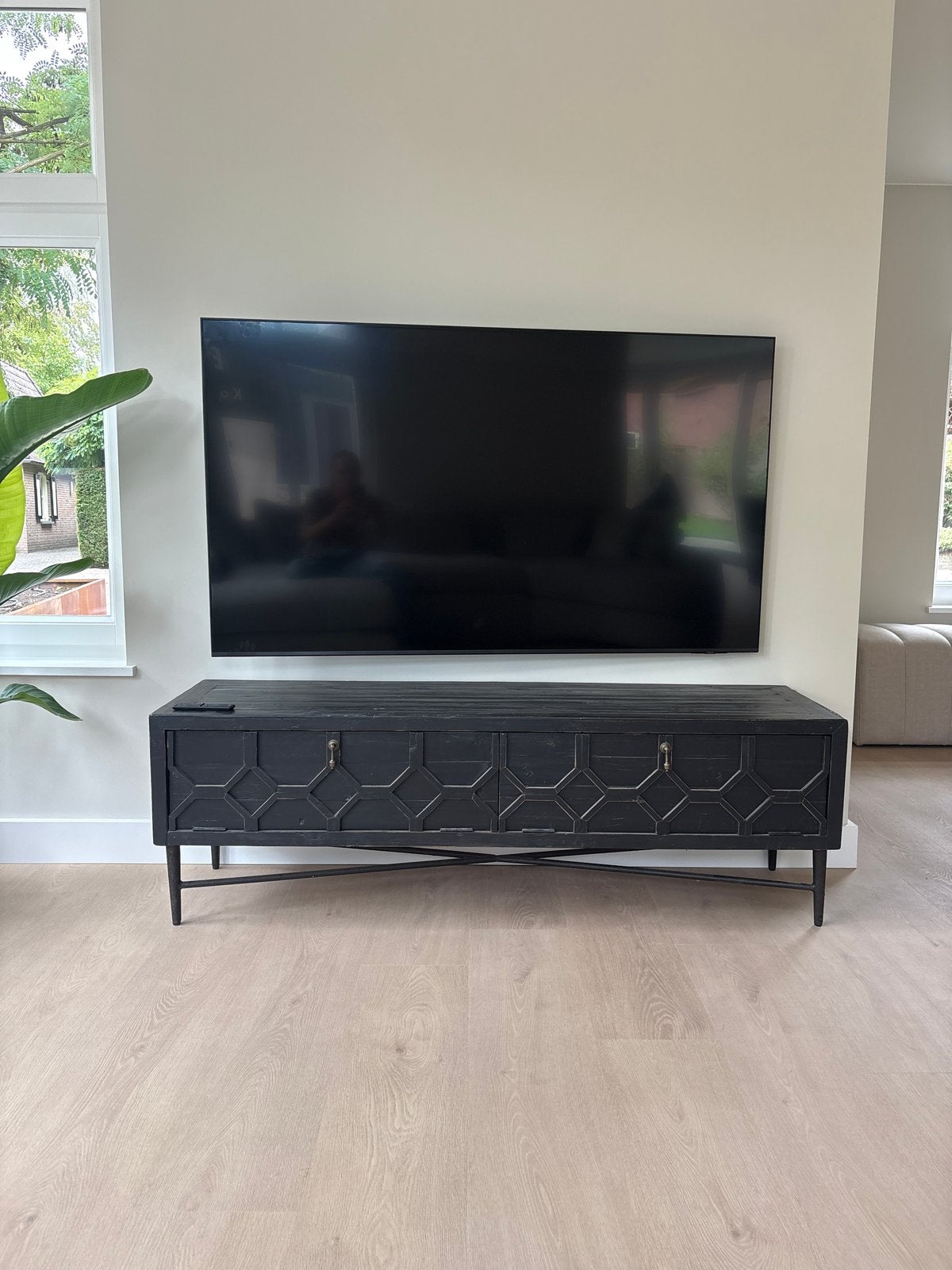 Sfeervol TV meubel Woonexpress 1.60m x 45cm, Ophalen, Gebruikt, 150 tot 200 cm, Minder dan 100 cm
