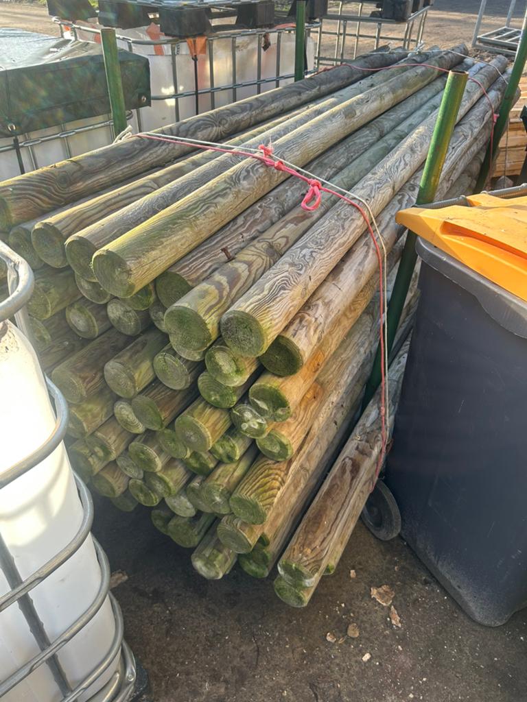 Ronde punt palen, Ophalen, Zo goed als nieuw, 250 cm of meer, Palen