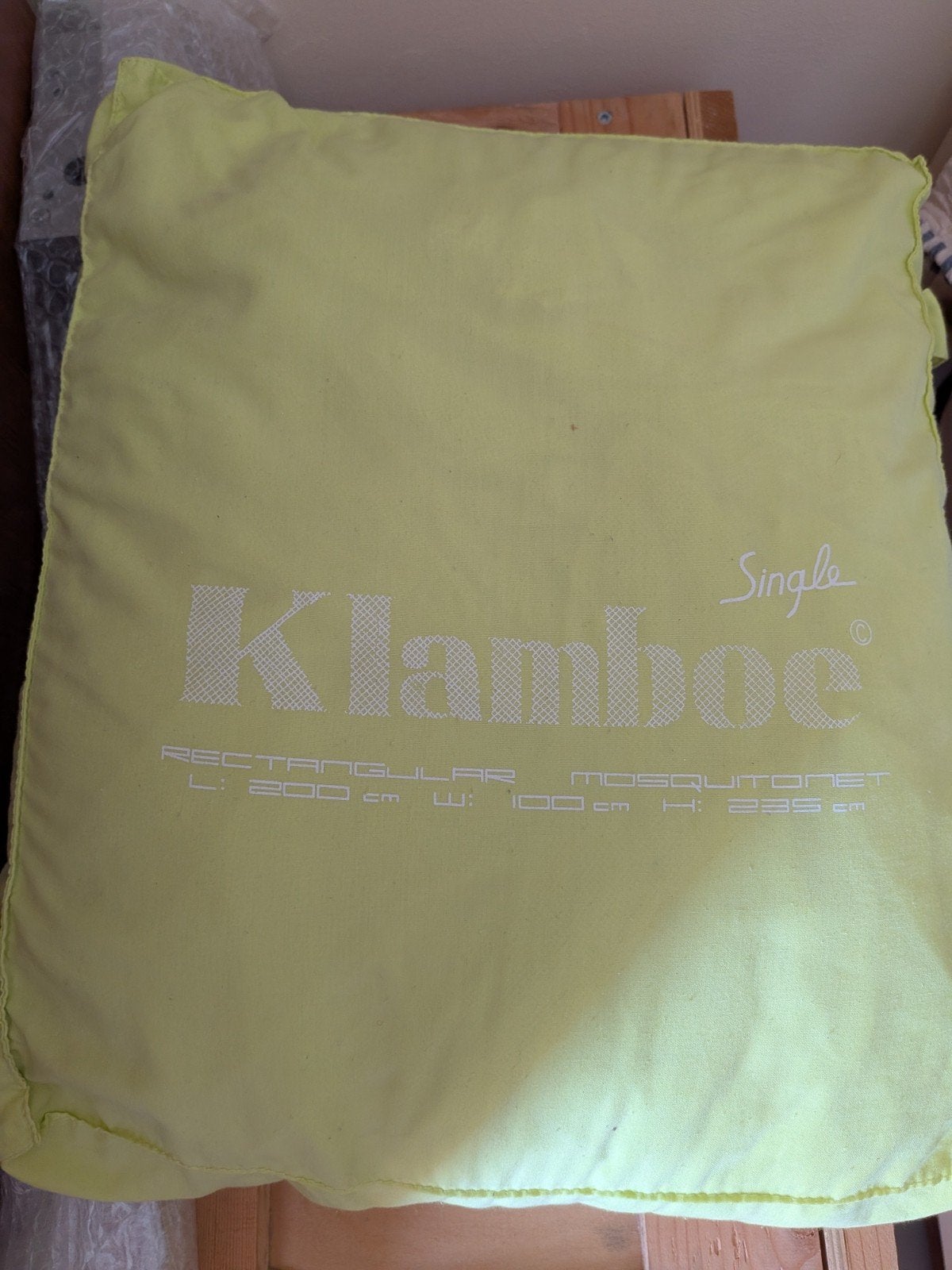 Klamboe de enige echte! Rechthoekig 1-persoons lime, Eenpersoons, Ophalen of Verzenden, Groen, Deken of Dekbed