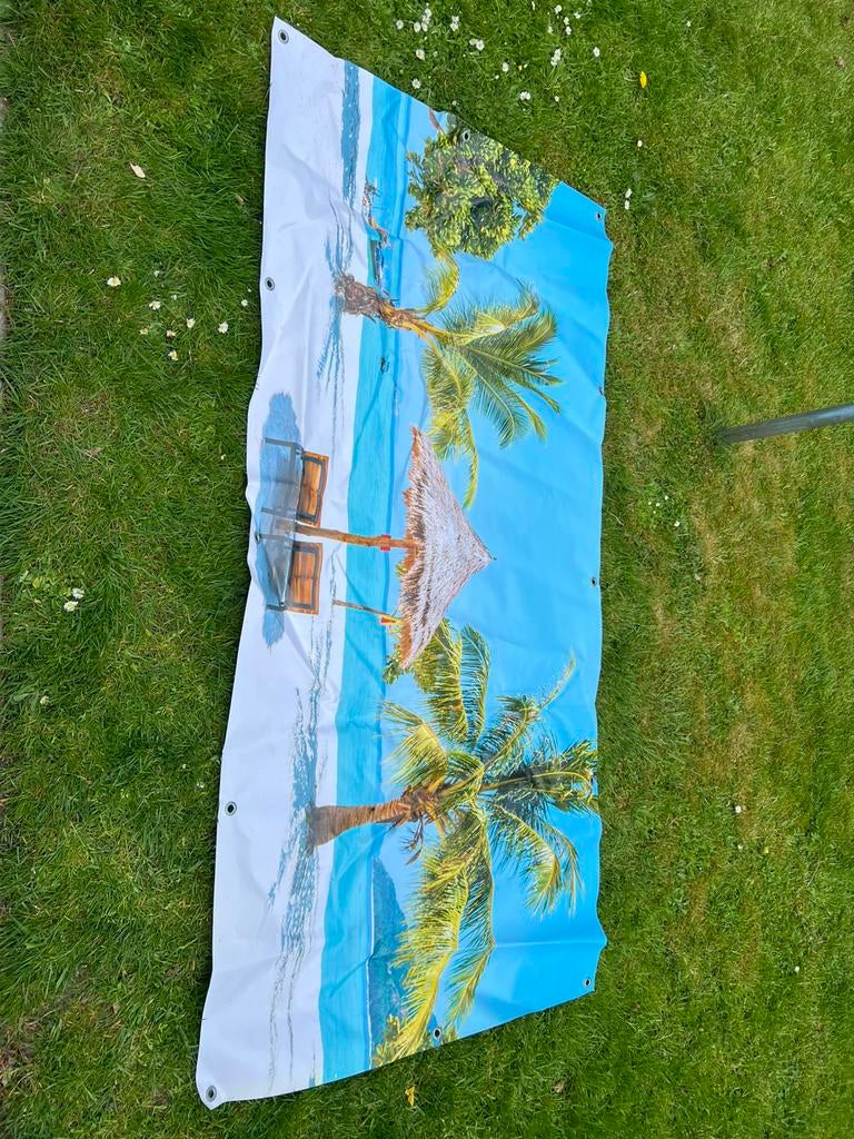 Tuinposter tropisch xxl €15,-, Ophalen, Zo goed als nieuw