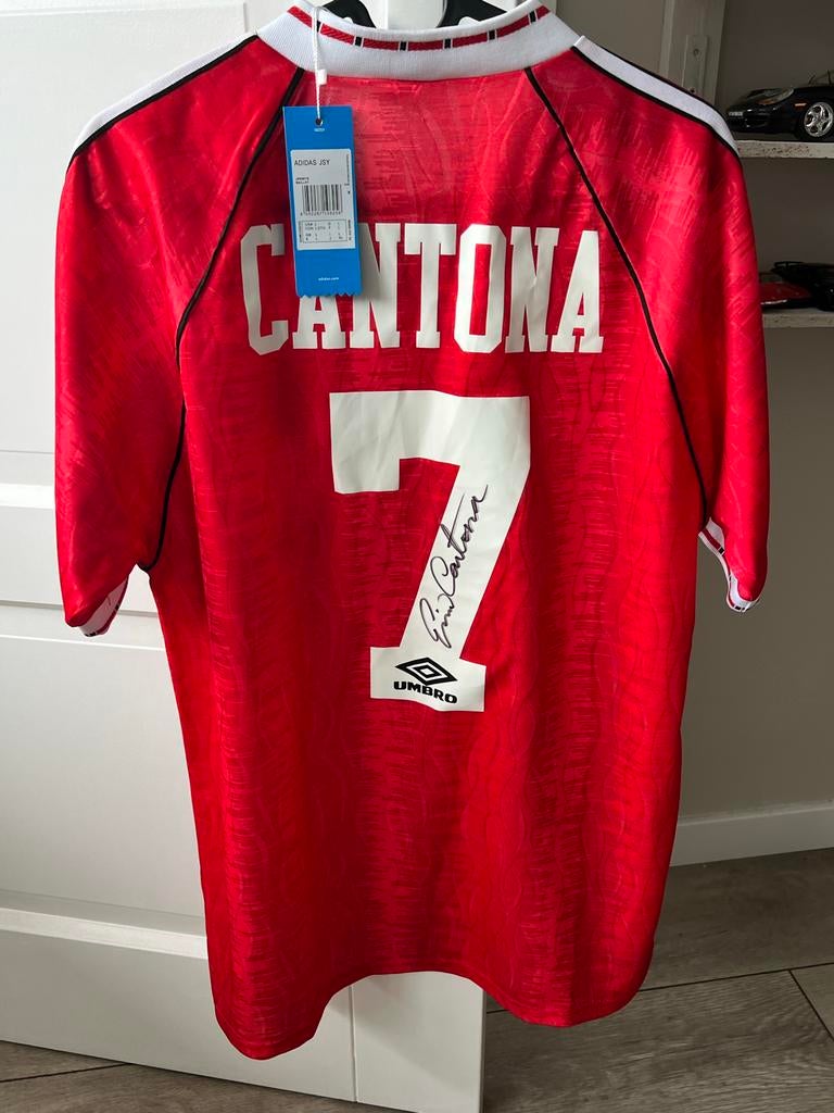 Gesigneerd Eric Cantona Manchester United Shirt + COA Nieuw, Ophalen of Verzenden, Nieuw, Buitenlandse clubs, Shirt