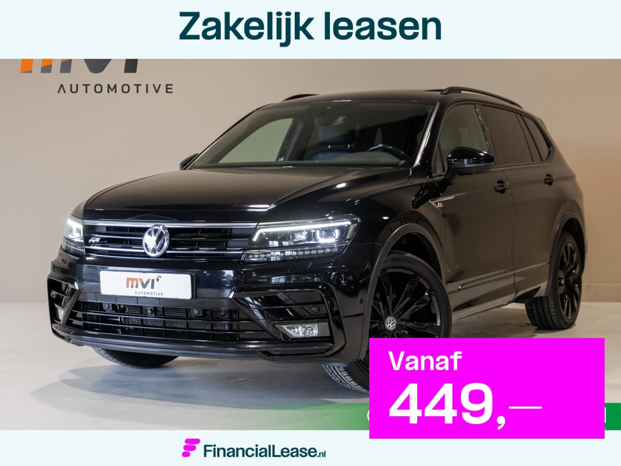 Volkswagen Tiguan Allspace 1.5 TSI 2x R-Line Blackstyle / 15, Automatische klimaatregeling, 1502 kg, Gebruikt, Zwart