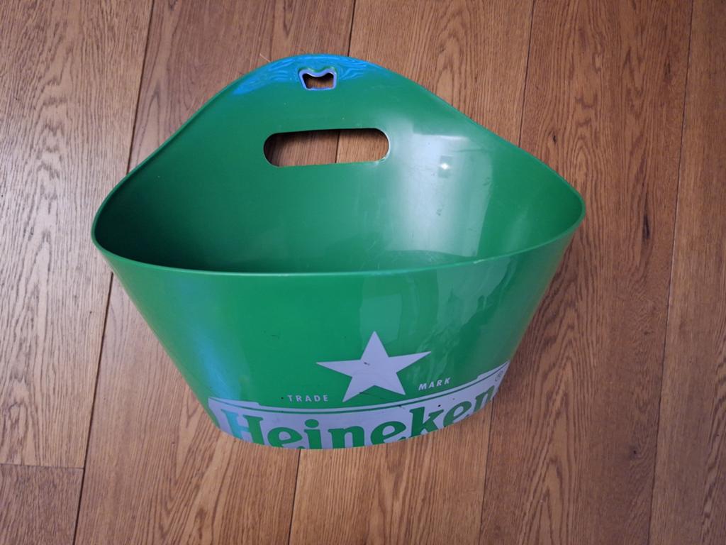 Heineken IJsemmer - Groen met Geïntegreerde Flesopener, Verzamelen, Ophalen of Verzenden, Zo goed als nieuw, Flesopener, Heineken